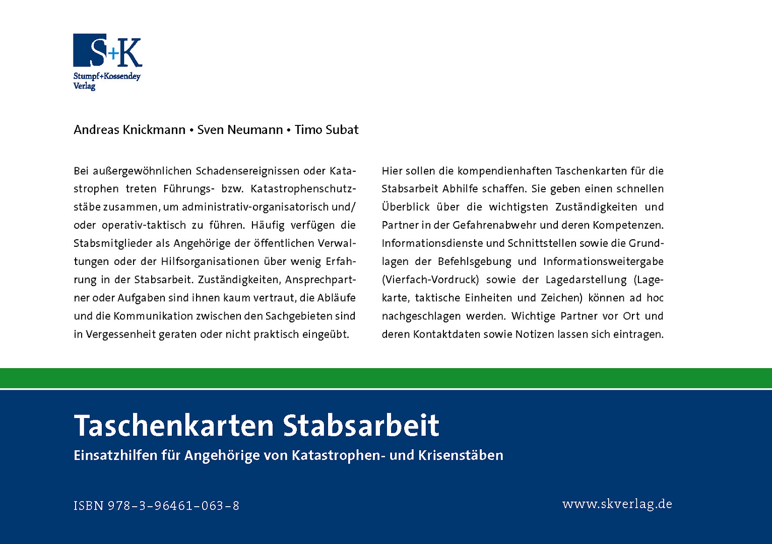 Taschenkarten Stabsarbeit – Einsatzhilfen für Angehörige von Katastrophen- und Krisenstäben – Bild 11