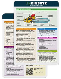 Motorsäge - Taschenkarte für Einsatzkräfte im Bevölkerungs- und Katastrophenschutz