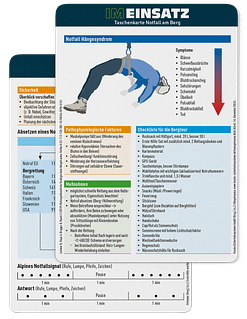 Notfall am Berg - Taschenkarte für Einsatzkräfte im Bevölkerungs- und Katastrophenschutz