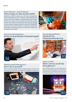 Rettungsdienst 3/2018 - Notfallmedizin bei Kindern