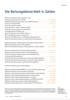 Zahlen und Fakten im Sonderheft RETTUNGSDIENST-Management