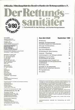 Der Rettungssanitäter 09/1980