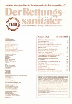 Der Rettungssanitäter 11/1980