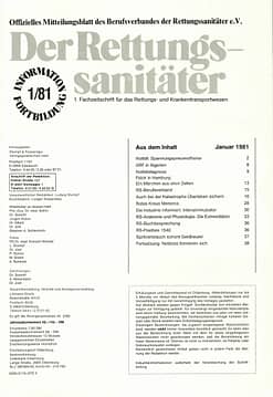 Der Rettungssanitäter 01/1981