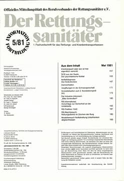 Der Rettungssanitäter 05/1981