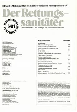Der Rettungssanitäter 06/1981
