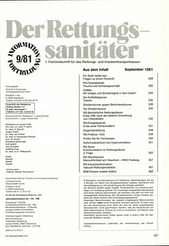 Der Rettungssanitäter 09/1981