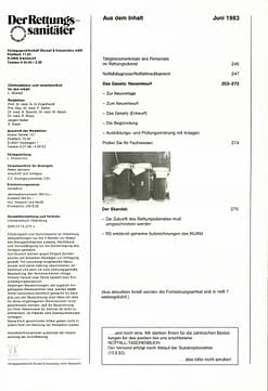Der Rettungssanitäter 06/1983