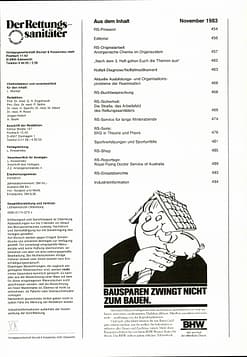 Der Rettungssanitäter 11/1983
