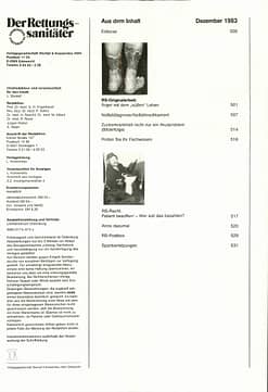 Der Rettungssanitäter 12/1983