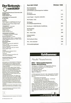 Der Rettungssanitäter 10/1984