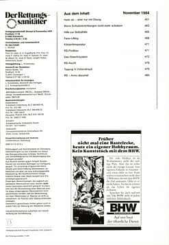 Der Rettungssanitäter 11/1984
