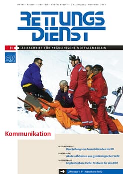 RETTUNGSDIENST 11/2001