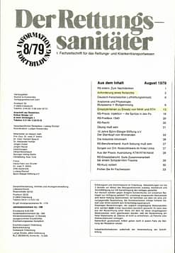 Der Rettungssanitäter 08/1979
