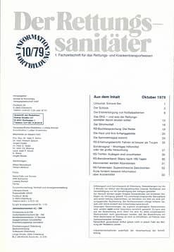 Der Rettungssanitäter 10/1979