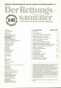 Der Rettungssanitäter 08/1980