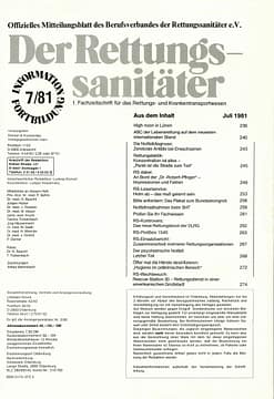 Der Rettungssanitäter 07/1981