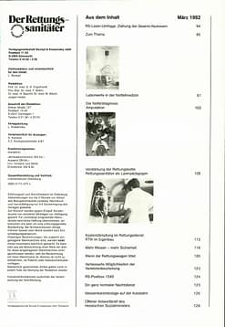 Der Rettungssanitäter 03/1982
