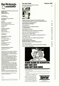 Der Rettungssanitäter 02/1983