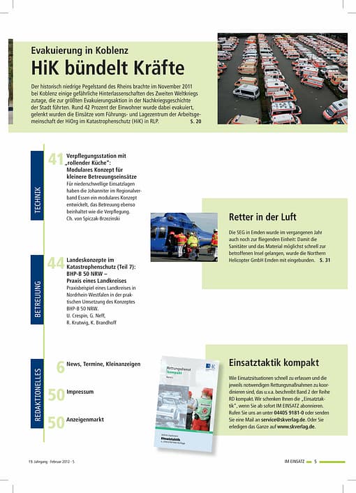IM EINSATZ 01/2012 - Fahrzeug-Ausstattungen