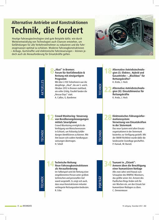 IM EINSATZ 06/2012 - Technik, die Einsatzkräfte fordert