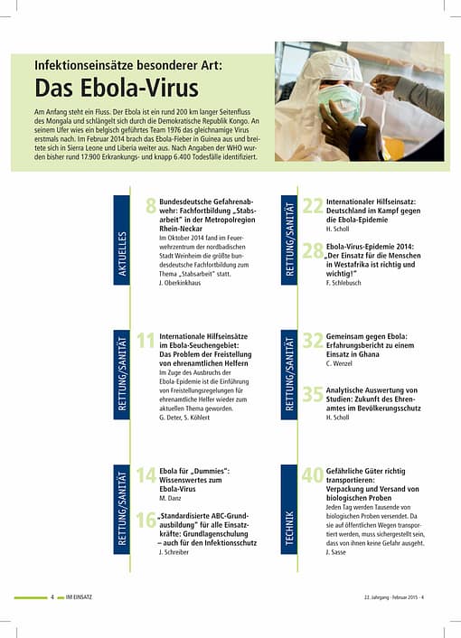 IM EINSATZ 01/2015 - Kein Grund zur Sorge?