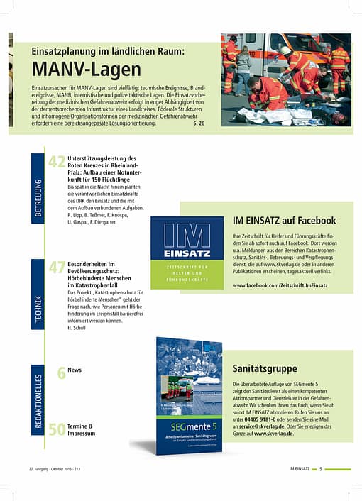 IM EINSATZ 05/2015 - Führung für den Krisenfall
