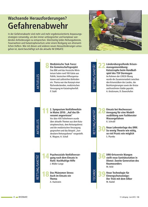 IM EINSATZ 03/2010 - Gefahrenabwehr