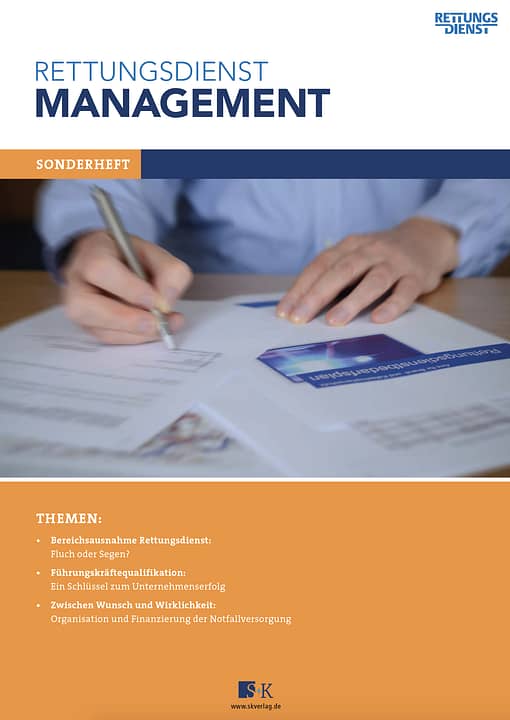 Rettungsdienst-Management – das Cover zum Sonderheft