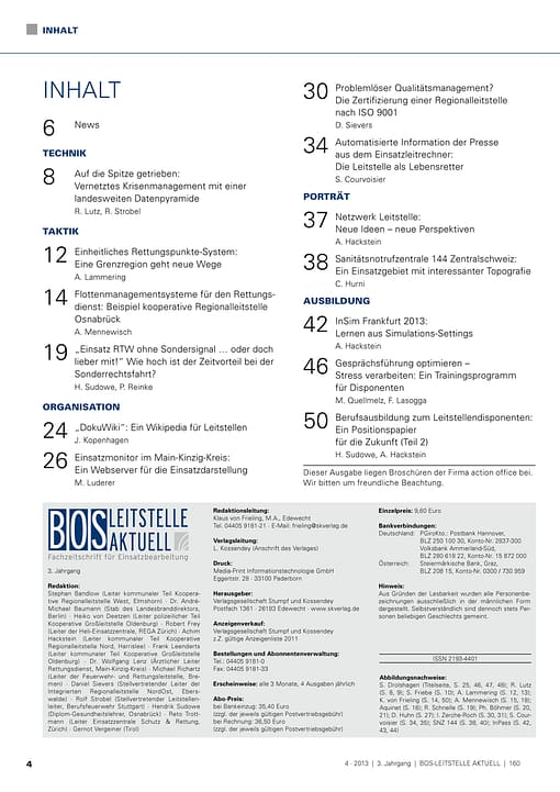 BOS LEITSTELLE AKTUELL 4/2013 - Technik