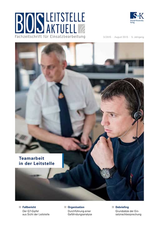BOS LEITSTELLE AKTUELL 3/2015 - Teamarbeit in der Leitstelle