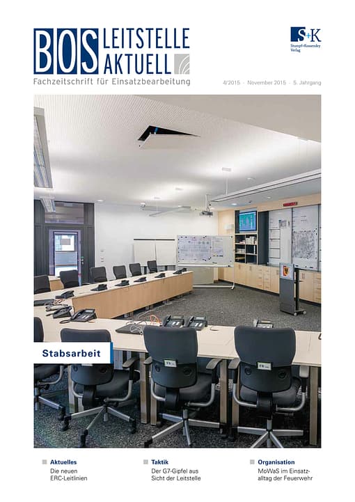 BOS LEITSTELLE AKTUELL 4/2015 - Stabsarbeit