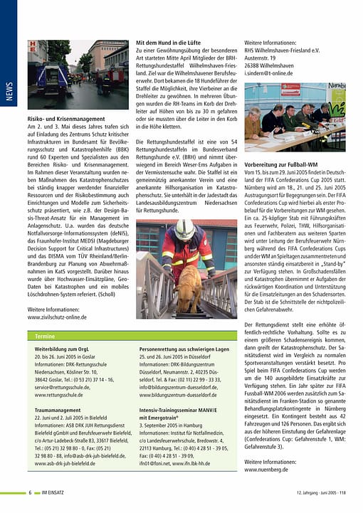IM EINSATZ 03/2005 - Alarm – und dann?
