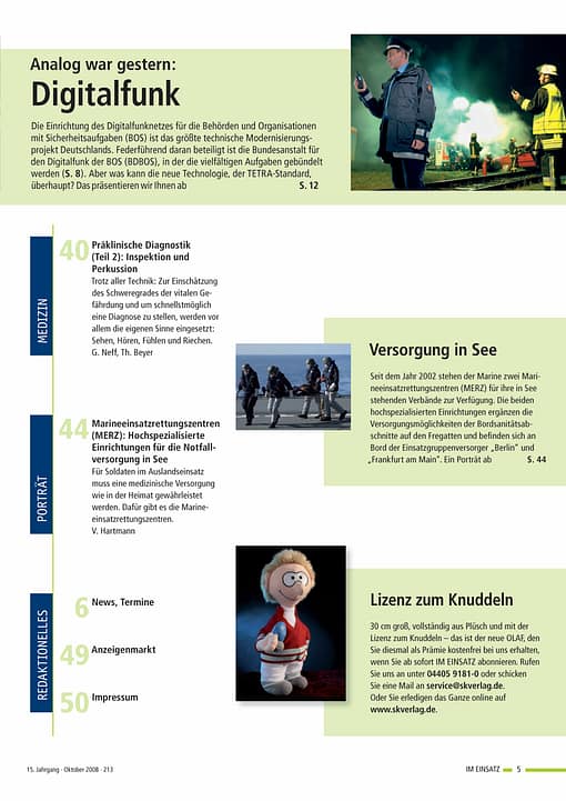 IM EINSATZ 05/2008 - Erste Hilfe lehren