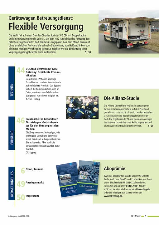 IM EINSATZ 03/2009 - Spezielle Kenntnisse erforderlich