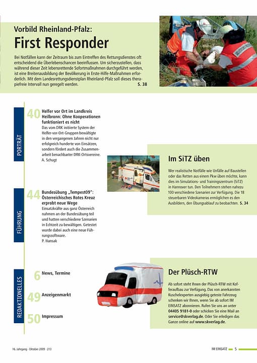 IM EINSATZ 05/2009 - Übungen