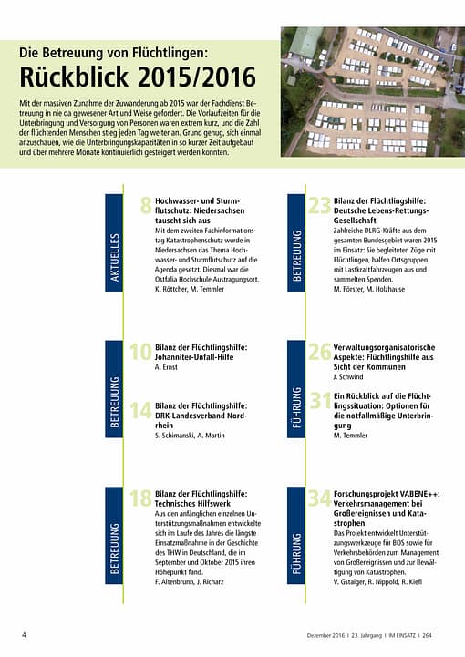 IM EINSATZ 06/2016 - Unterbringung, Betreuung und Versorgung