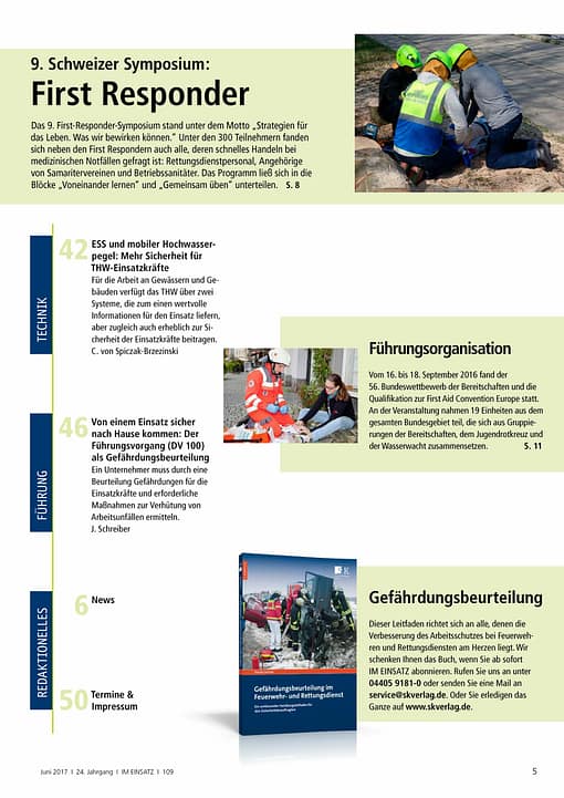 IM EINSATZ 03/2017 - Damit die Katastrophe nicht zum Unfall wird