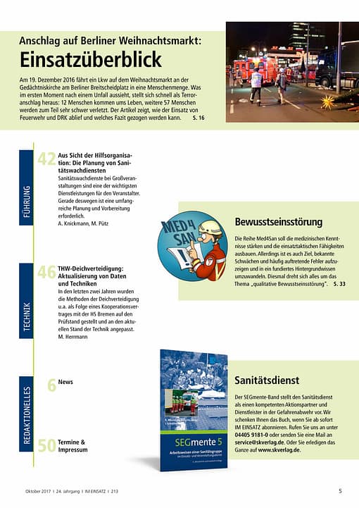 IM EINSATZ 05/2017 - Die Ansprüche an Einsatzkräfte haben sich verändert