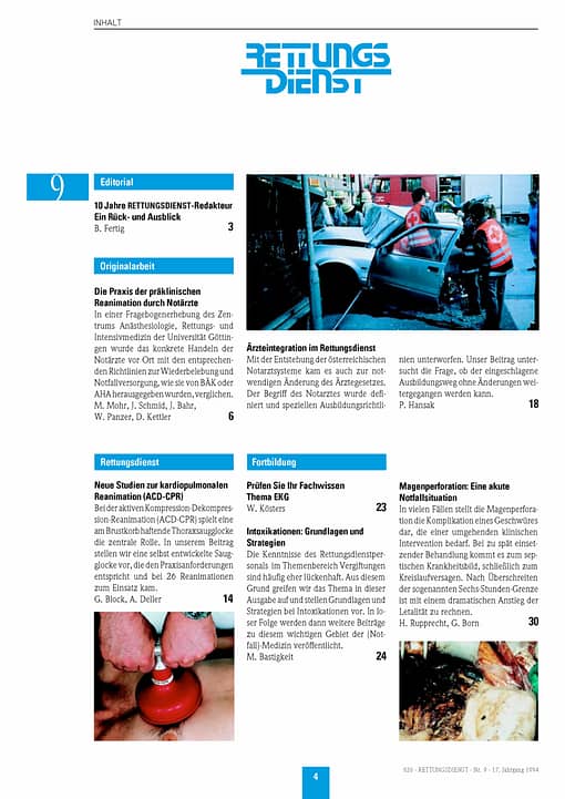 RETTUNGSDIENST 09/1994