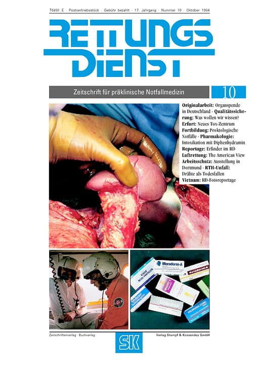 RETTUNGSDIENST 10/1994