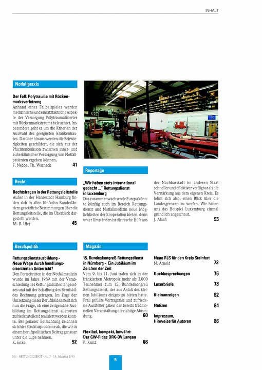 RETTUNGSDIENST 07/1995