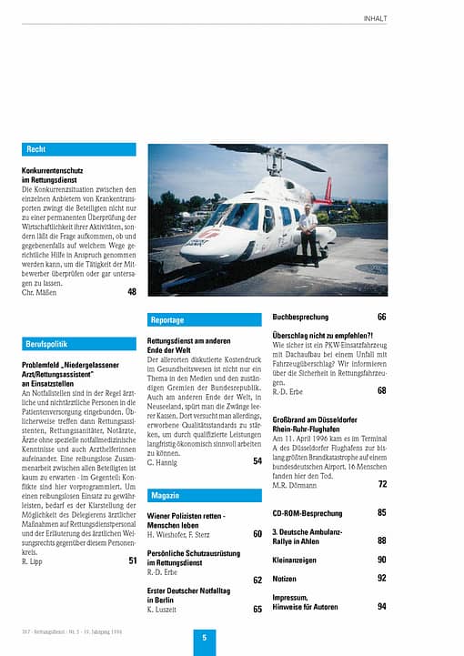 RETTUNGSDIENST 05/1996