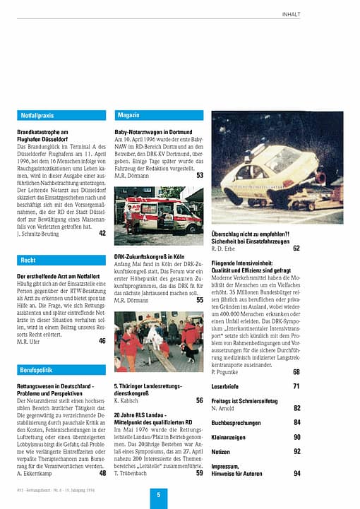 RETTUNGSDIENST 06/1996