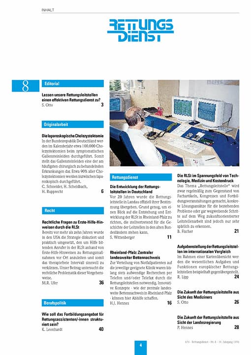 RETTUNGSDIENST 08/1996