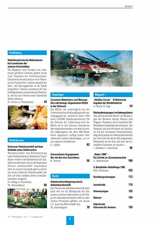RETTUNGSDIENST 11/1996