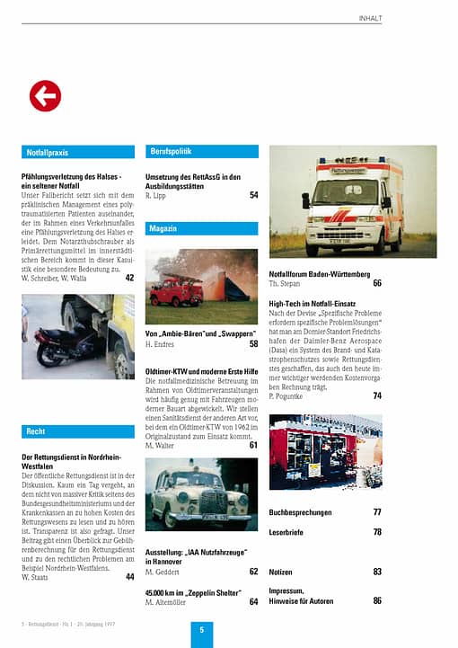RETTUNGSDIENST 01/1997