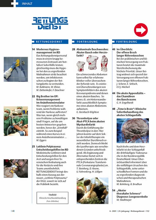 RETTUNGSDIENST 08/2001
