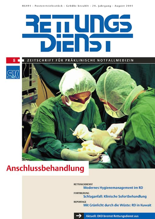 RETTUNGSDIENST 08/2001