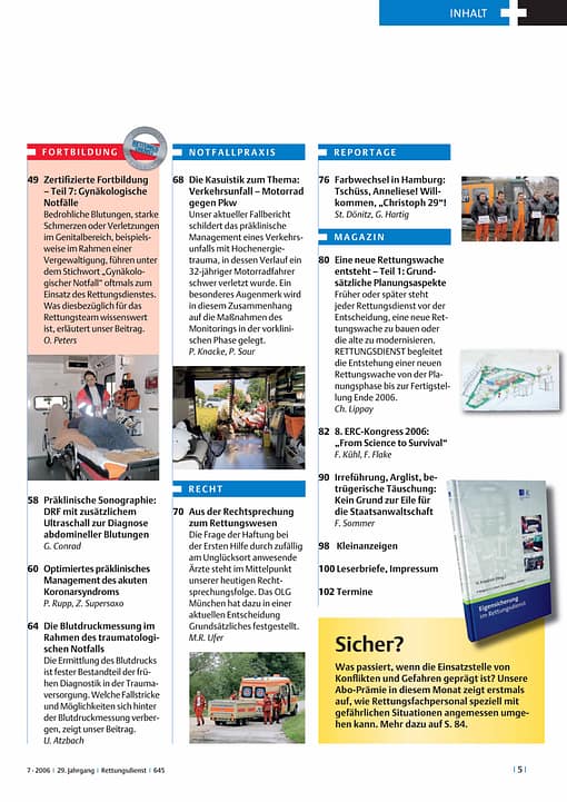RETTUNGSDIENST 01/2006